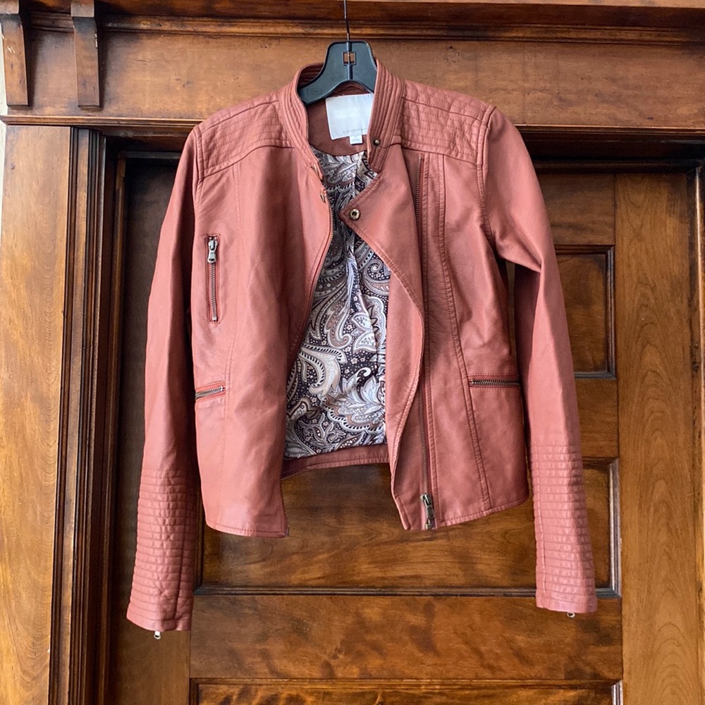 Anthropologie faux leather jacket - Picture 3 of 8